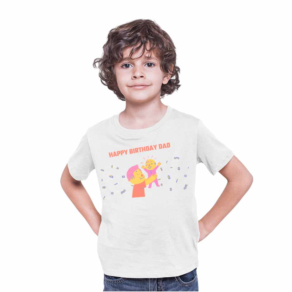 Happy Birthday Dad Printed T-shirt