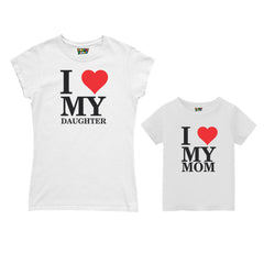 First Mother's Day Mom and kids customised T-shirts For White