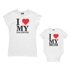 First Mother's Day customised Mom T Shirt and Romper For White