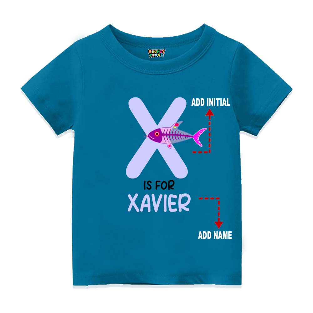 Alphabet X Customised T Shirt