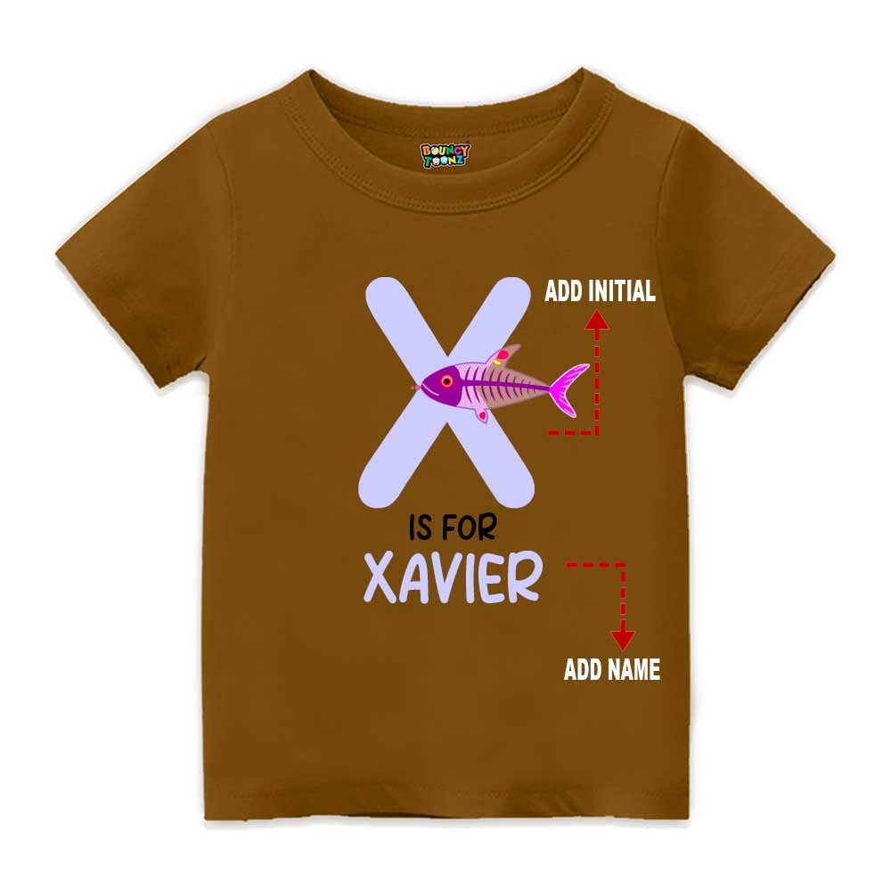Alphabet X Customised T Shirt