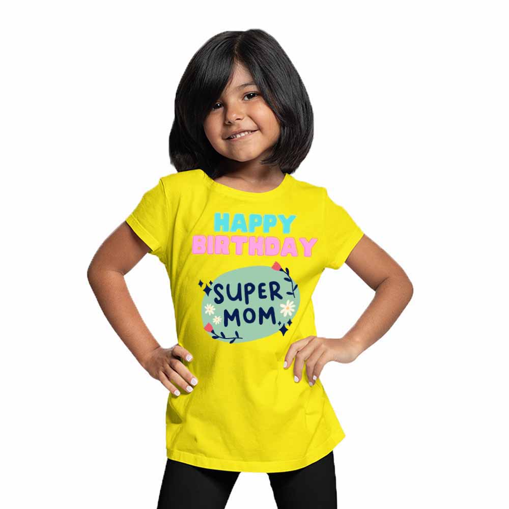 Happy Birthday Super Mom T-shirt/Romper