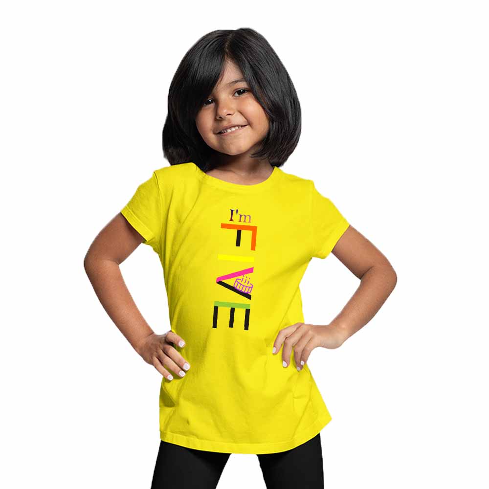 Five Sticky Designed 5th Birthday Theme Kids T-shirt