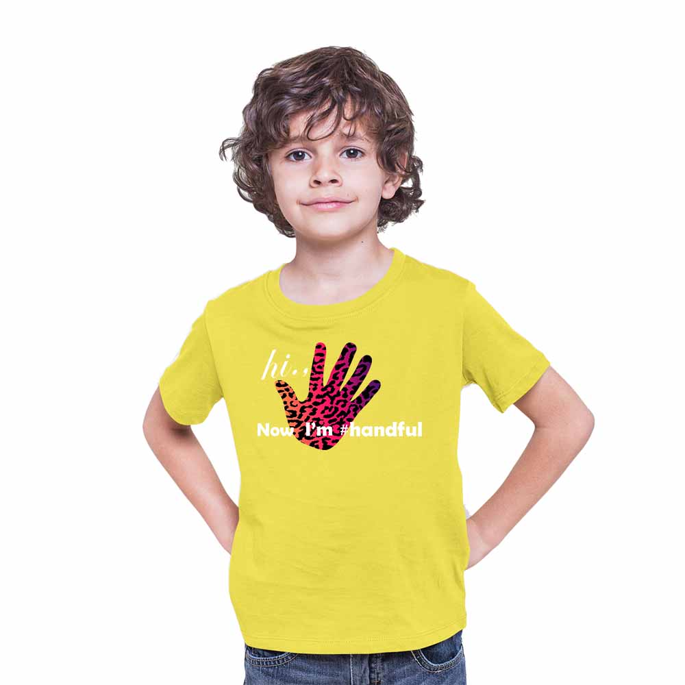 Hand Paint 5th Birthday Theme Kids T-shirt