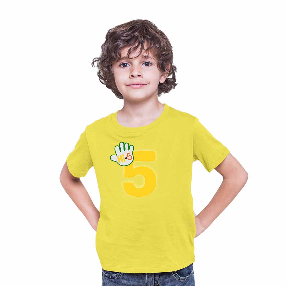 Hi-5 Style 5th Birthday Theme Kids T-shirt